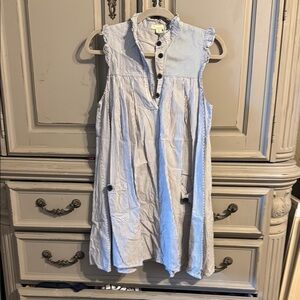 Navy and white striped woman’s Dress